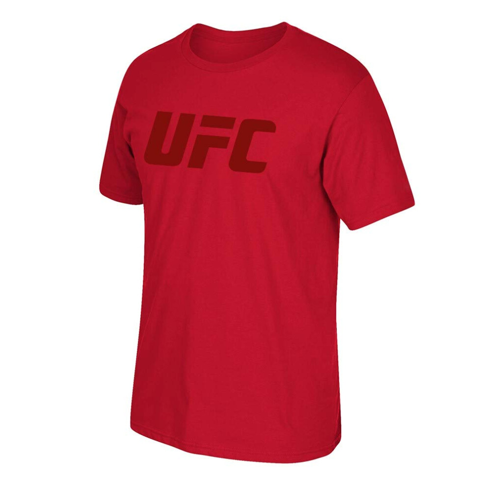 Reebok UFC Men's Red Fan Gear Official Logo T-Shirt (Small)