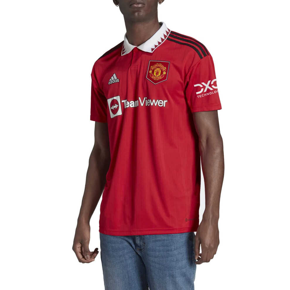 adidas Manchester United 22/23 Home Jersey Men's  Red  Size M