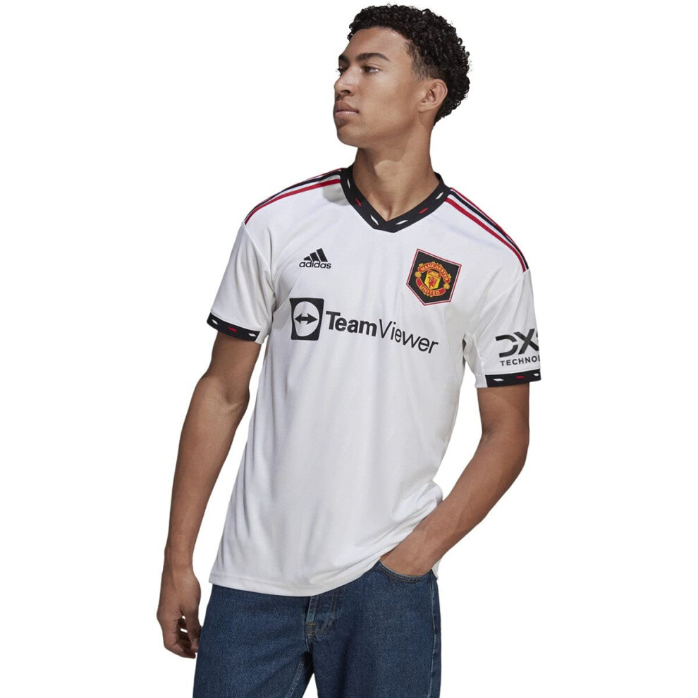 adidas Manchester United 22/23 Away Jersey Men's  White  Size 2XL