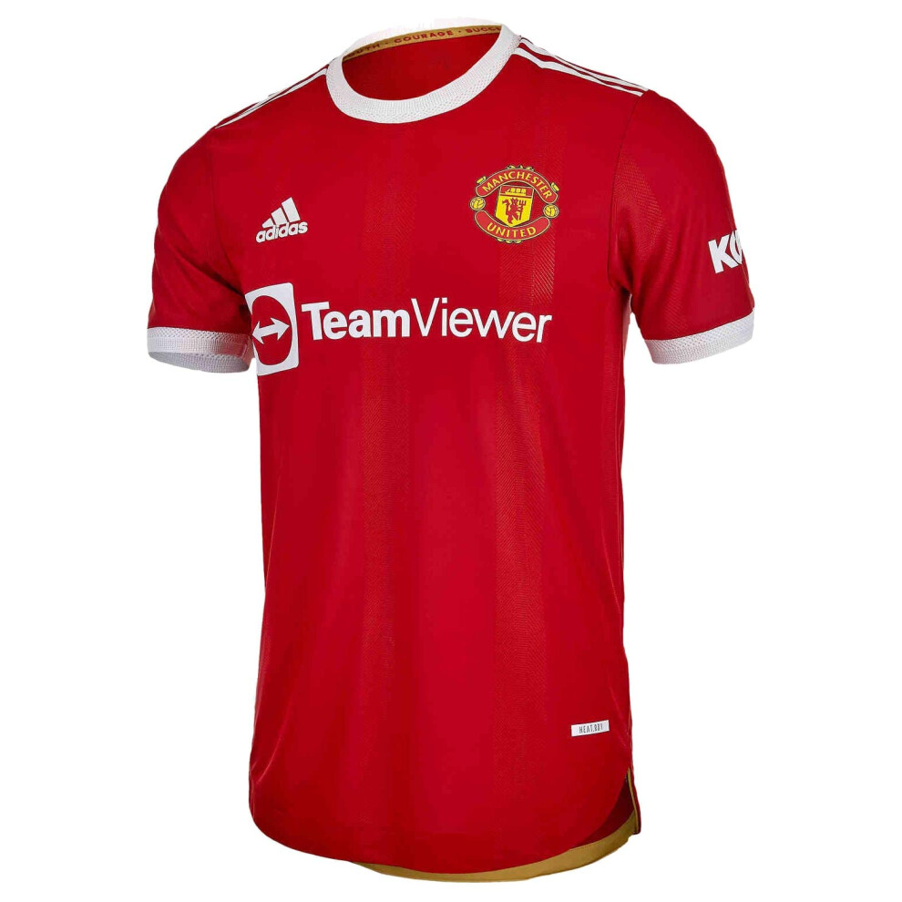 adidas Men's Manchester United Home Authentic Soccer Jersey 2021/22 (M