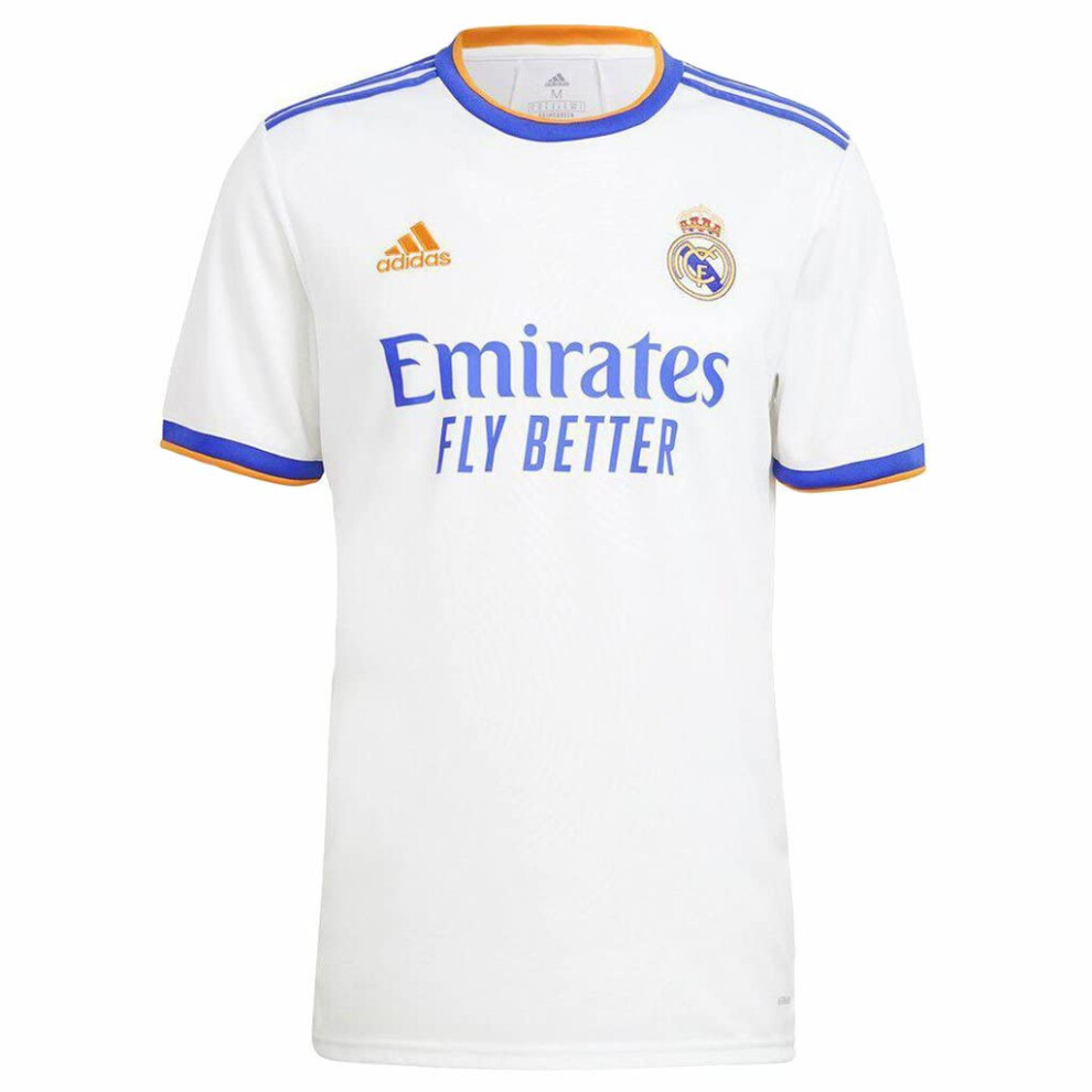 adidas Youth Real Madrid Home Soccer Jersey 2021-22 (X-Small) White