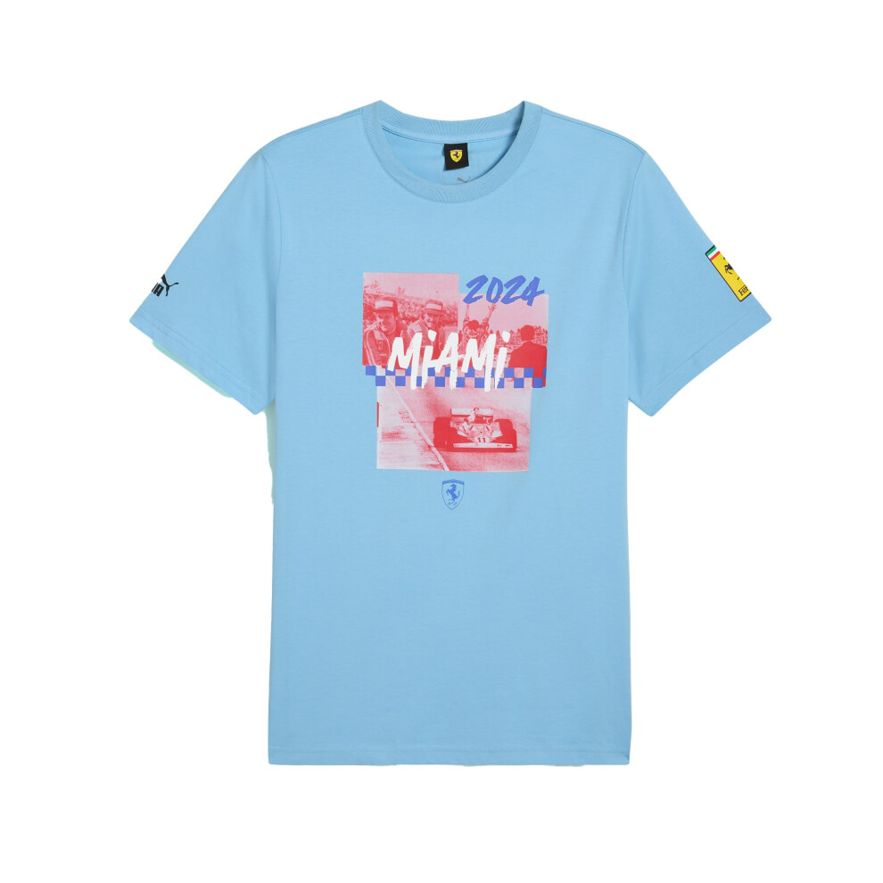 Scuderia Ferrari Tshirt Miami 2024 Special Edition - Lazor Blue - Size