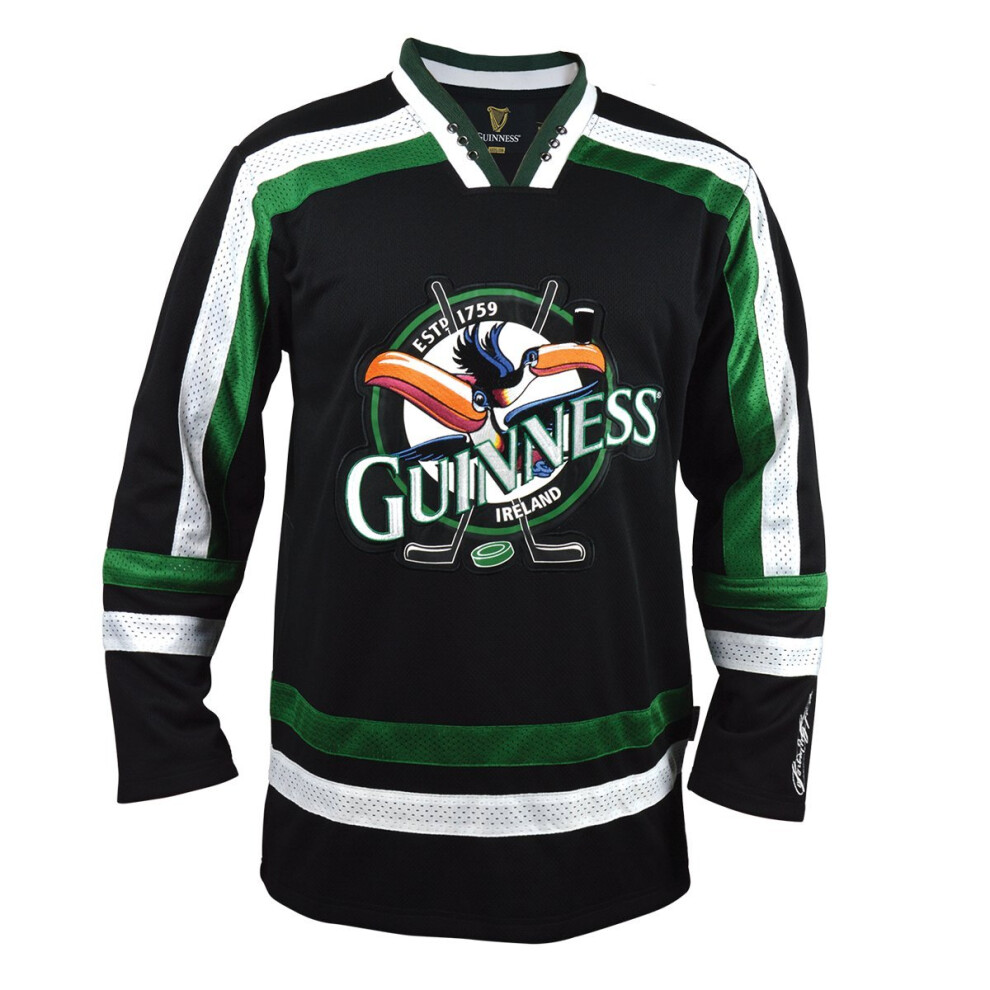 Guinness Hockey Jersey Embroidered Polyester Athletic Shirt Official M