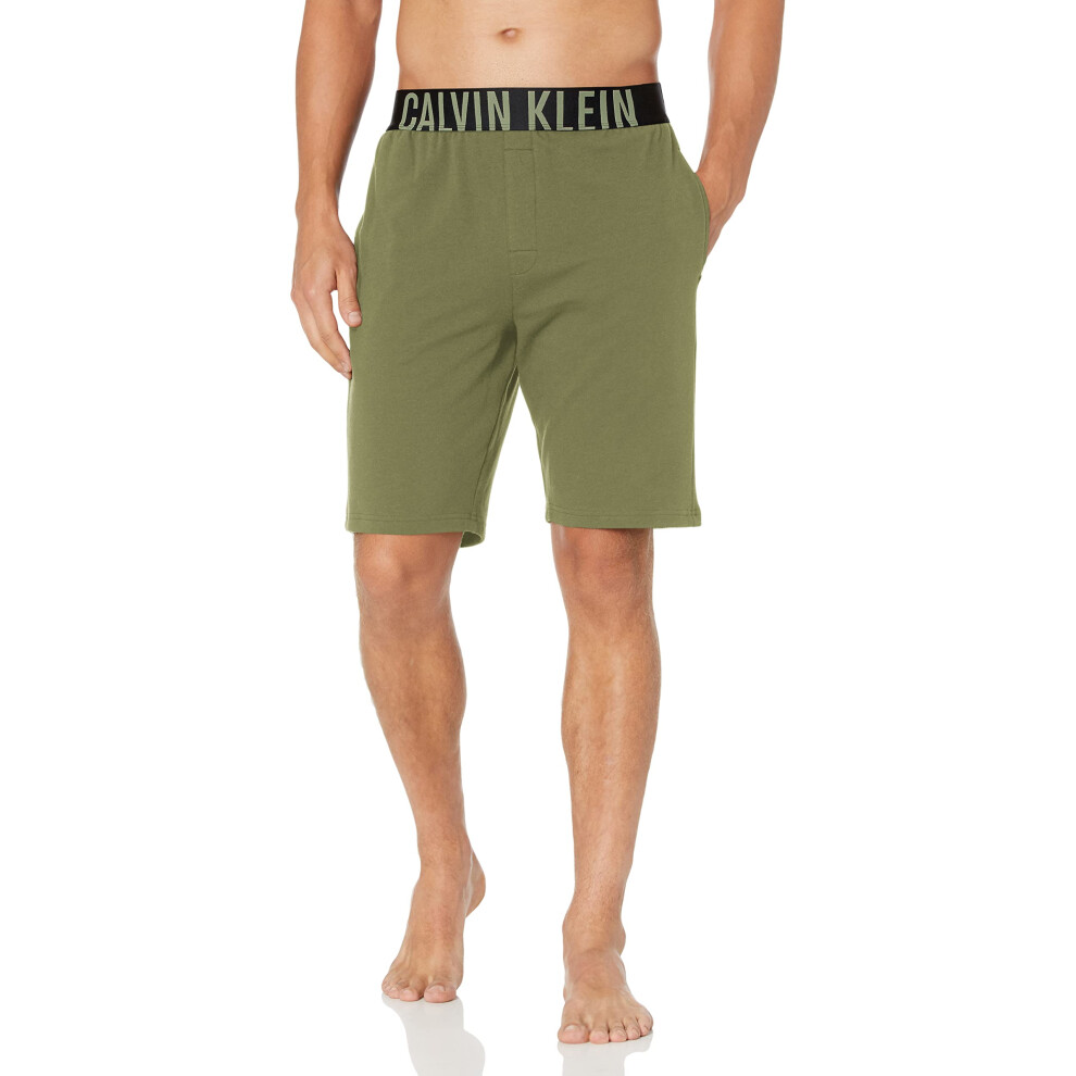 Calvin Klein Men's Intense Power Lounge Sleep Short  Olive Twist  M