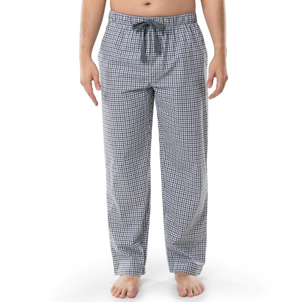 Fruit of the Loom Men's Woven Sleep Pajama Pant  Ebony Plaid  3X-Large