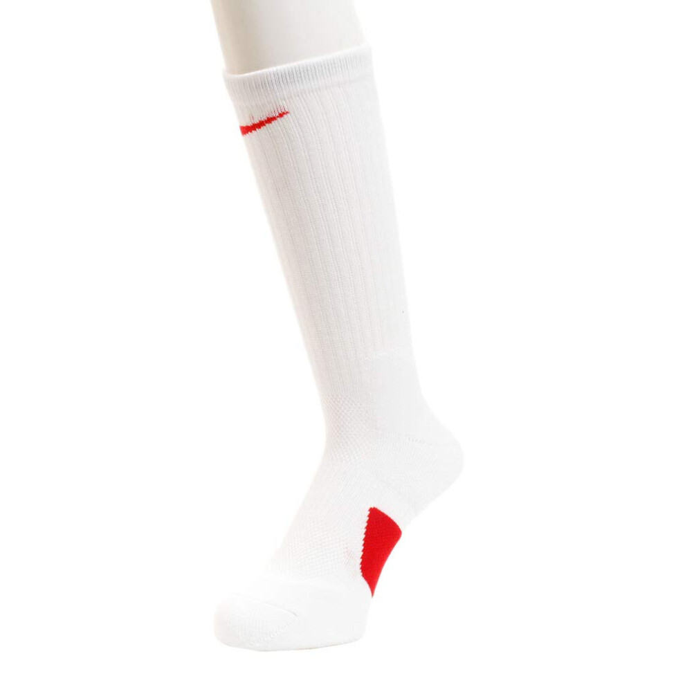 NIKE Elite Basketball Crew Socks (White/Royal  Large)