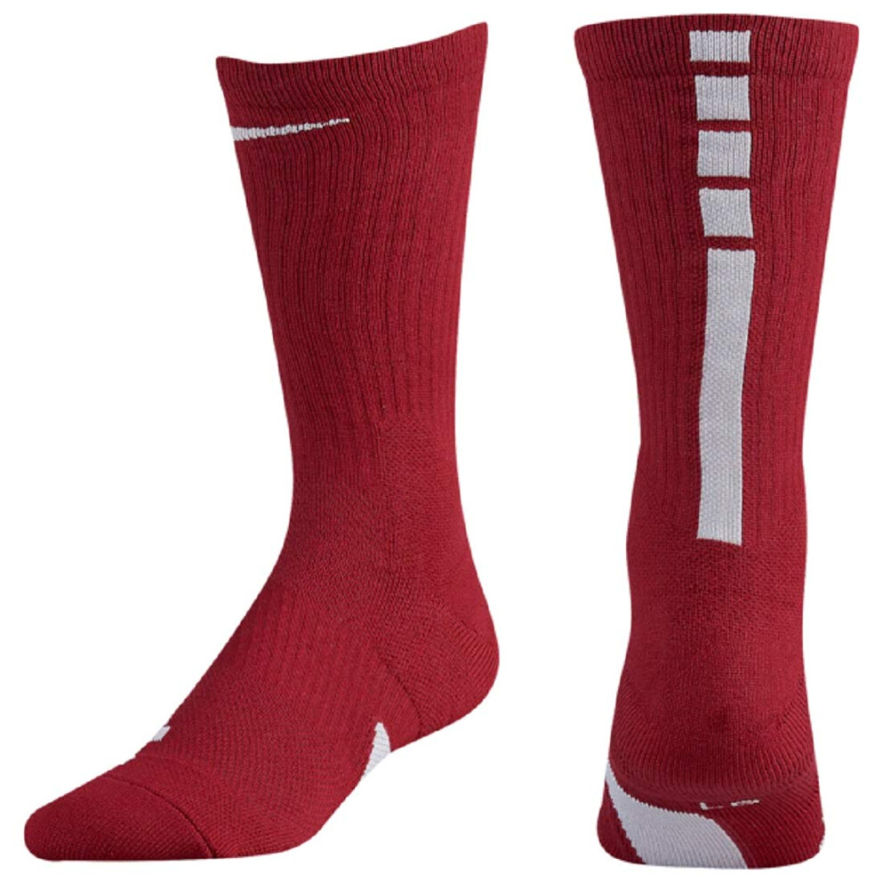 NIKE Elite Basketball Crew Socks (University Red/White  Medium)