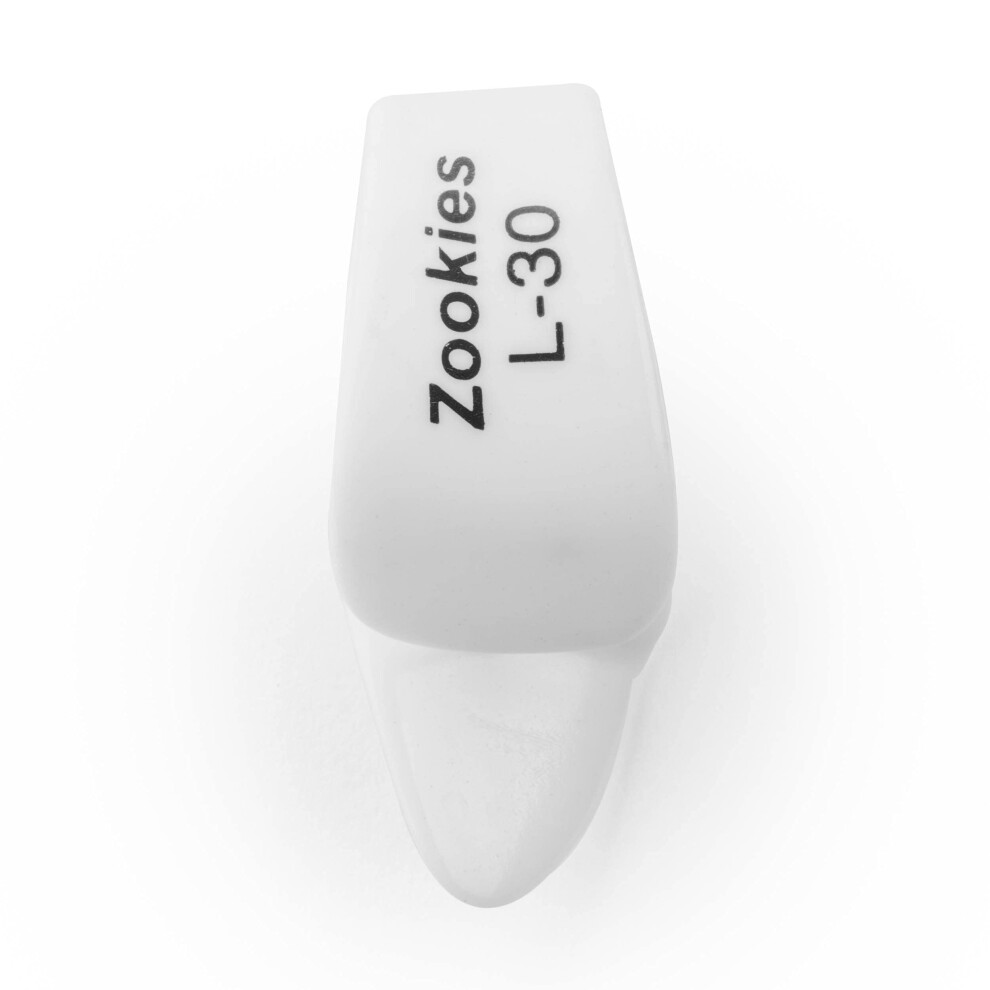 Jim Dunlop Z9003L30 Zookies Thumbpicks  White  Large 30  12/Bag