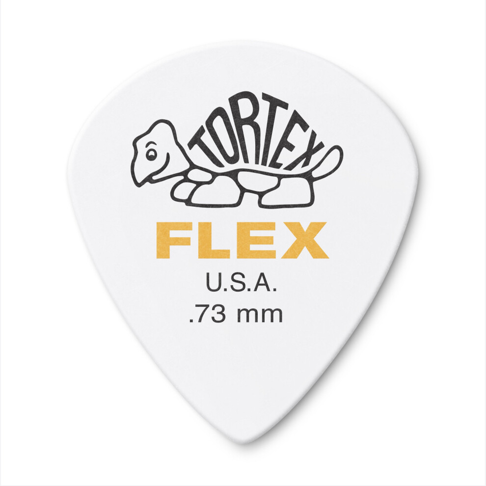 Jim Dunlop Tortex Flex Jazz III 73mm  White Guitar Picks (468R.73)