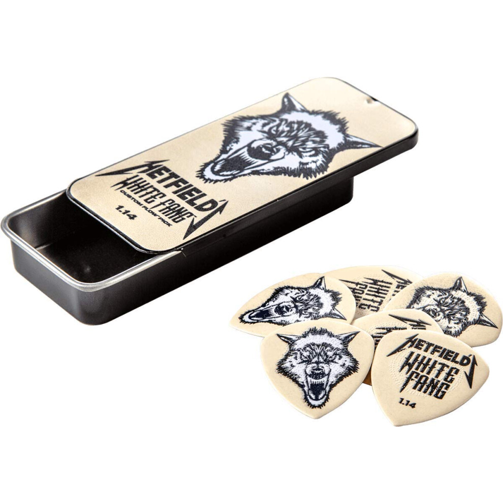 Jim Dunlop Hetfield's White Fang Custom 1.14mm Flow Guitar Pick Tin (P