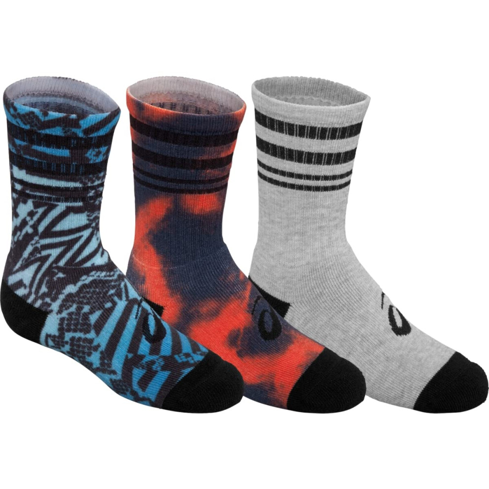 ASICS Contend Crew Running Socks (3 Pack)  Black  Small