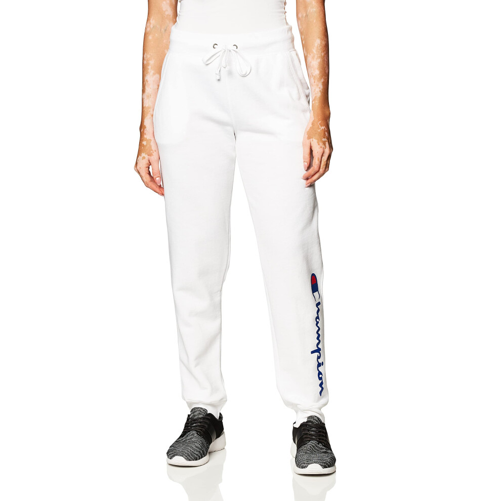 Champion womens Powerblend Joggers  Script Logo Sweatpants  Natural-58