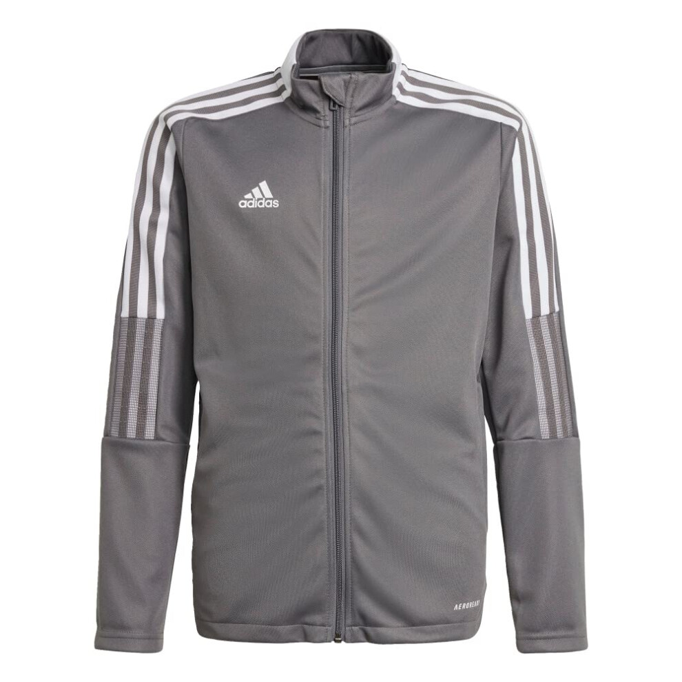 adidas unisex-child Tiro 21 Track Jacket Team Grey Large