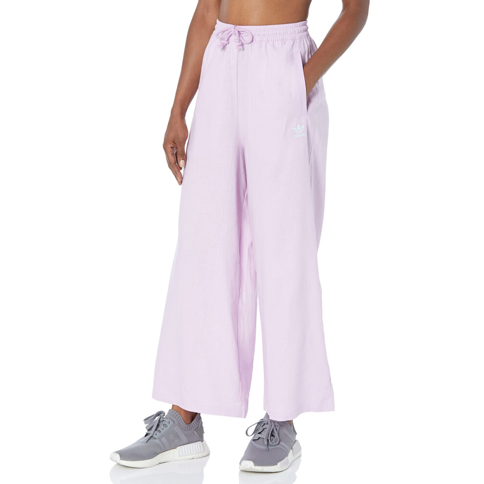 adidas Originals Women's 7/8 Linen Wide Leg Pants  Bliss Lilac  18