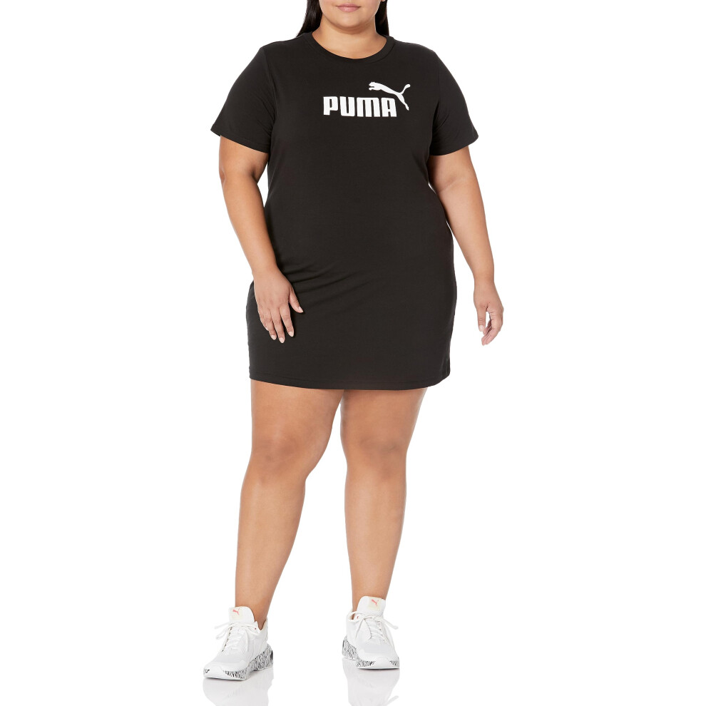 PUMA Women's Essentials Slim Tee Dress  Black  Large