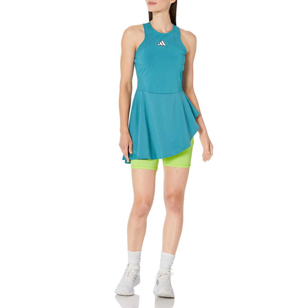 adidas Women's Tennis London Dress  Arctic Fusion/Lucid Lemon  X-Small