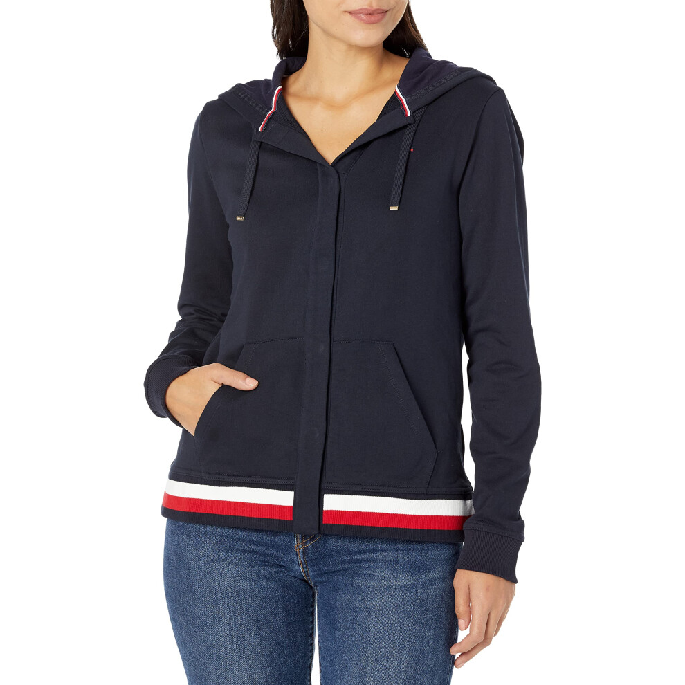 Tommy Hilfiger Women's Adaptive Hoodie Sweatshirt with Magnetic Zipper