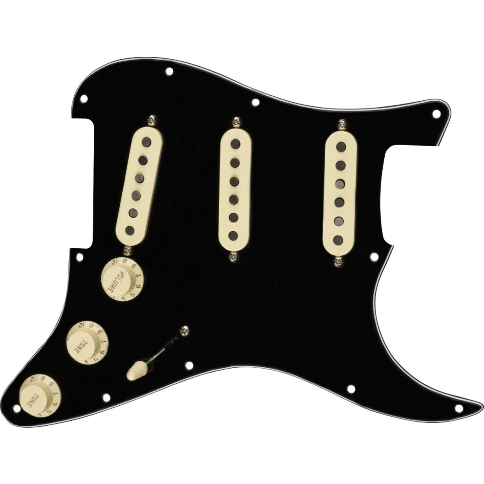 Fender Tex Mex Prewired Stratocaster Pickguard - 3-ply Black