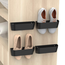 Yocice Wall Mounted Shoes Rack 4Pack with Sticky Hanging Strips Plast
