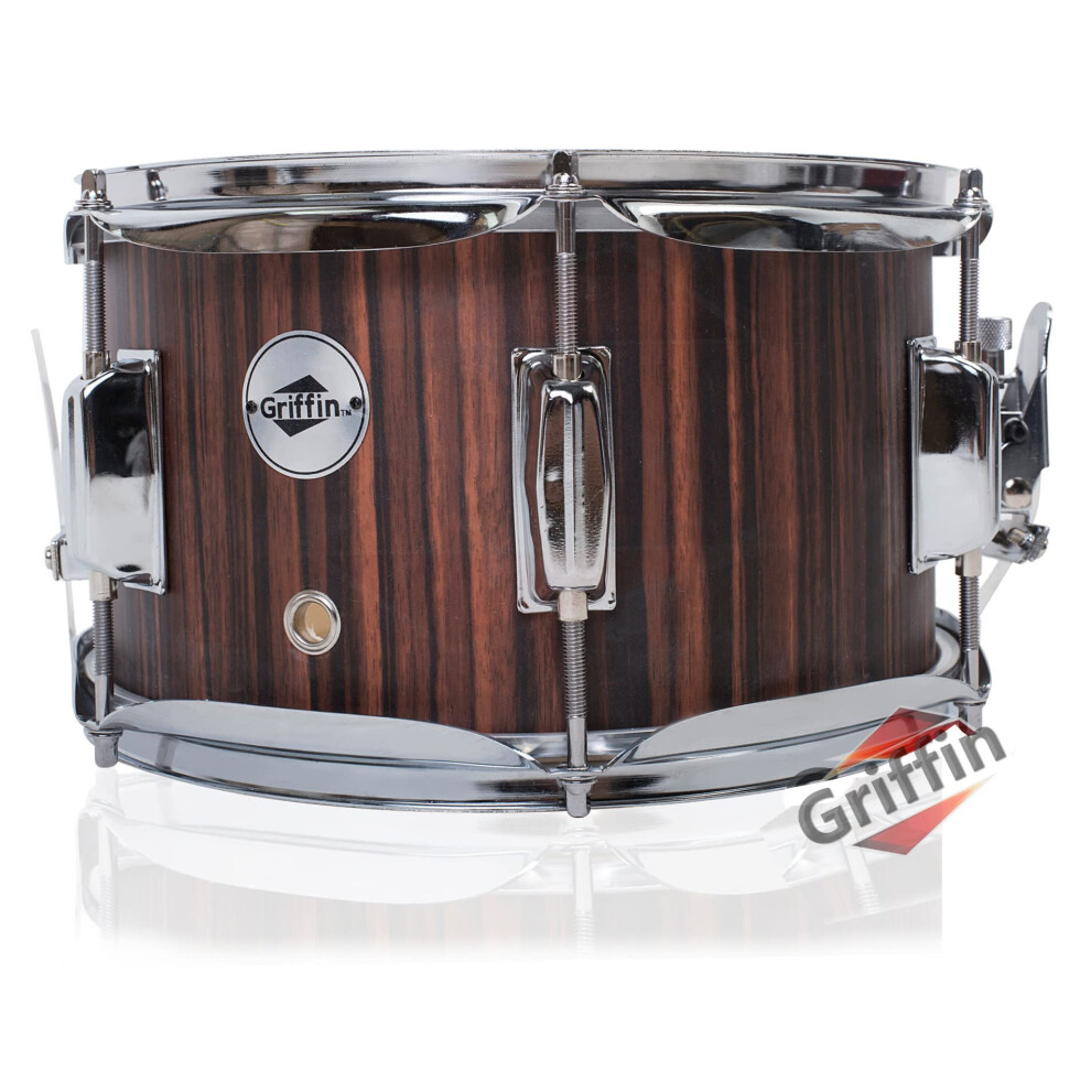 GRIFFIN Firecracker Snare Drum | Acoustic Popcorn 10"" x 6"" Poplar Mi