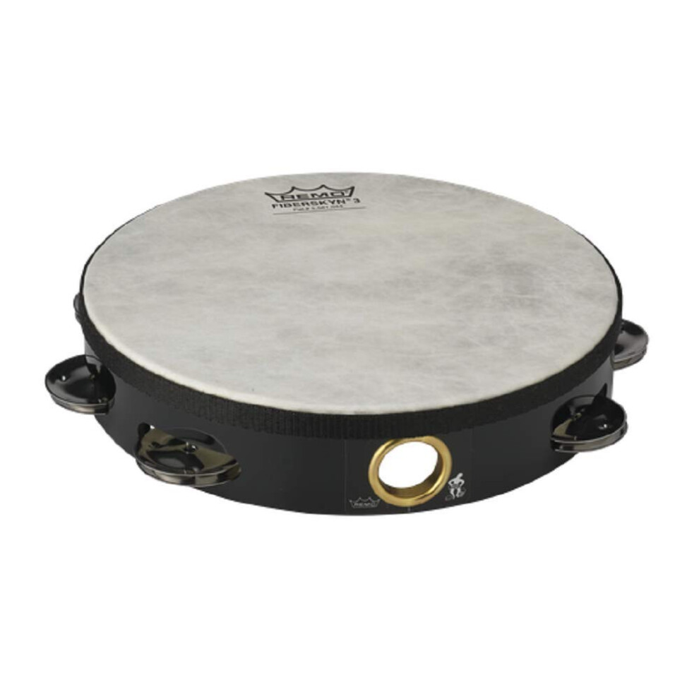 Remo Fiberskyn Tambourine - Quadura Black  8""