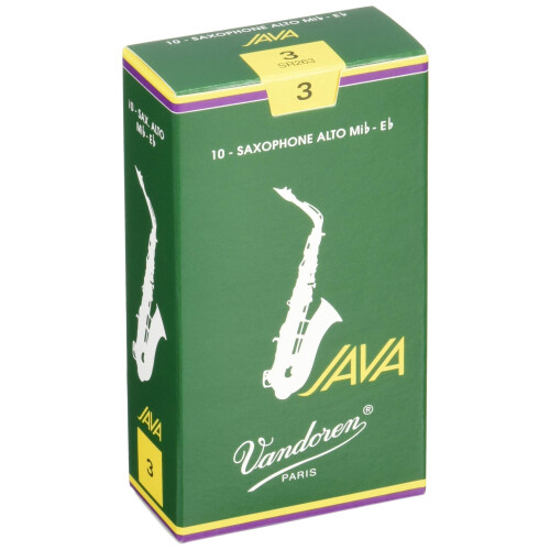 Vandoren SR263 Alto Sax Java Reeds For   a 3; Caixa de 10 1