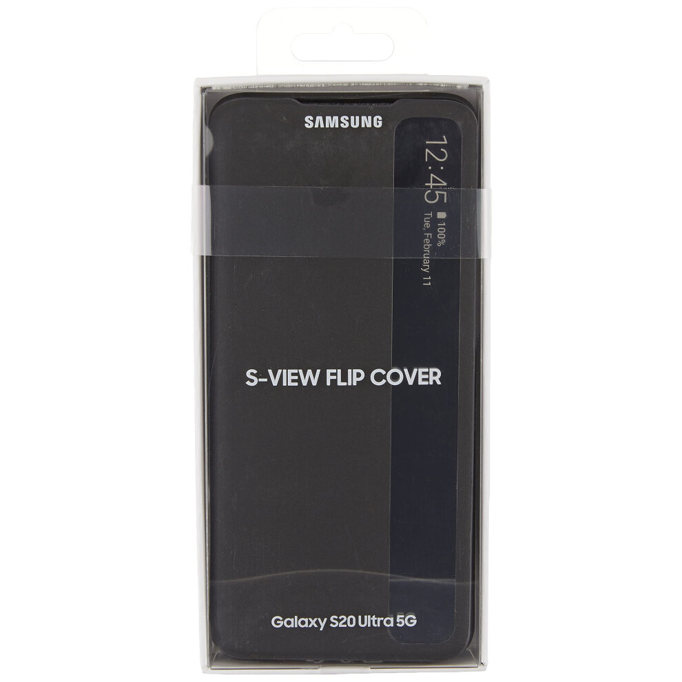 SAMSUNG Galaxy S20 Ultra Case  S-View Flip Cover - Black (US Version w