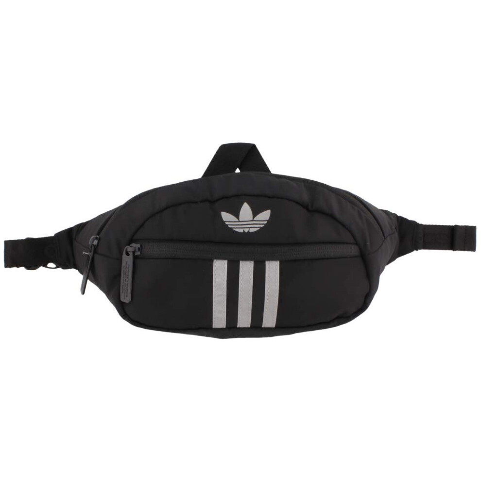 adidas Originals National Waist Pack  Black/Reflective Silver  One Siz