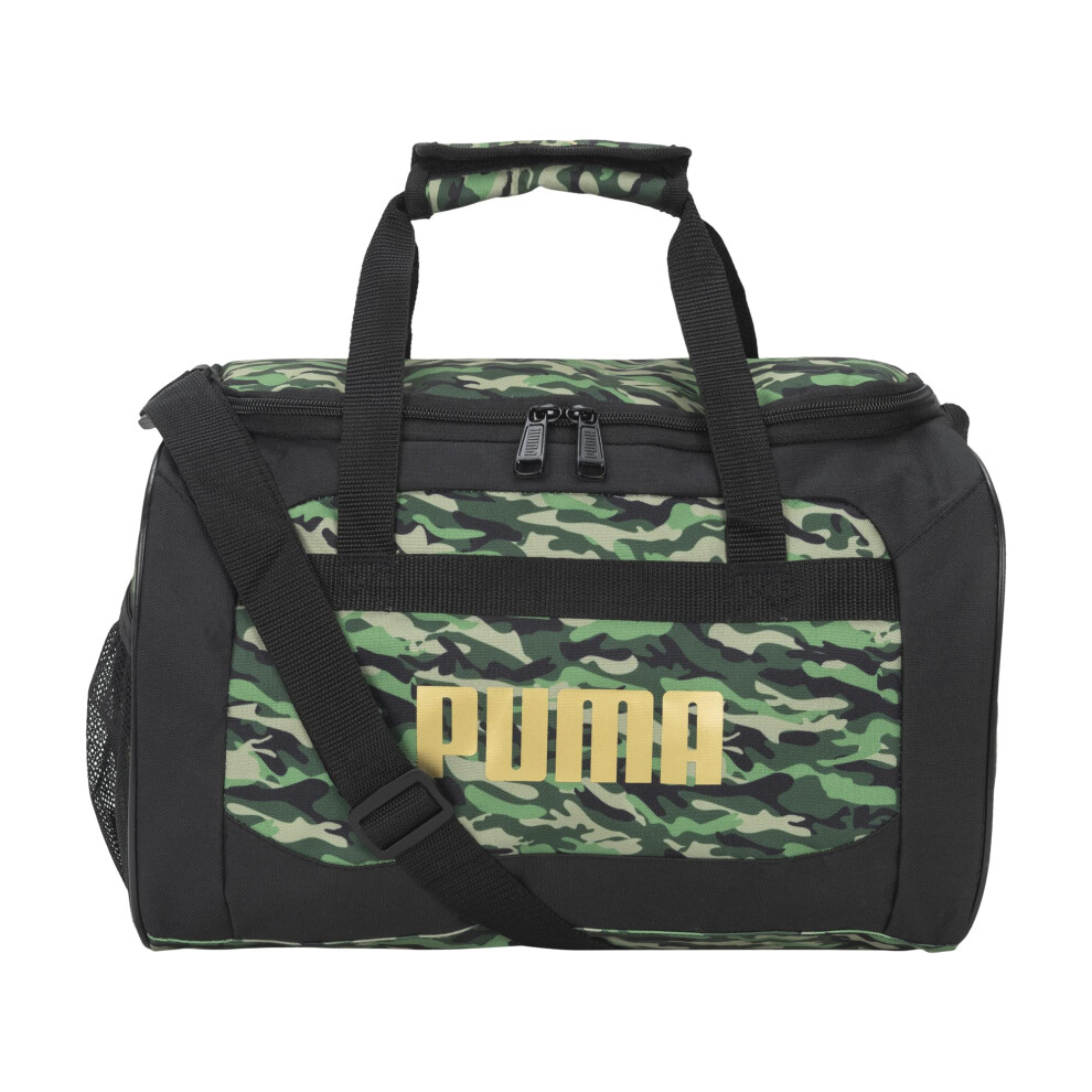 PUMA Kids' Evercat Transformation Duffel Bag  Green Camo/Gold  One Siz