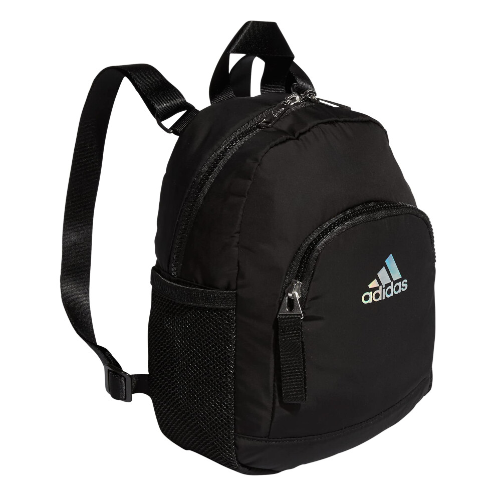 adidas Linear Mini Backpack Small Travel Bag  Black  10.5 inch x8.5 in