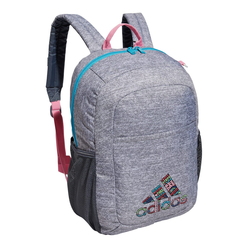 adidas Ready Backpack  Jersey Grey/Signal Cyan Blue/Bliss Pink  One Si