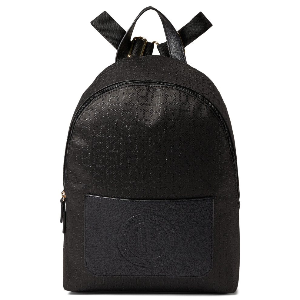 Tommy Hilfiger Millie II Medium Dome Backpack Black/Black Lurex One Si