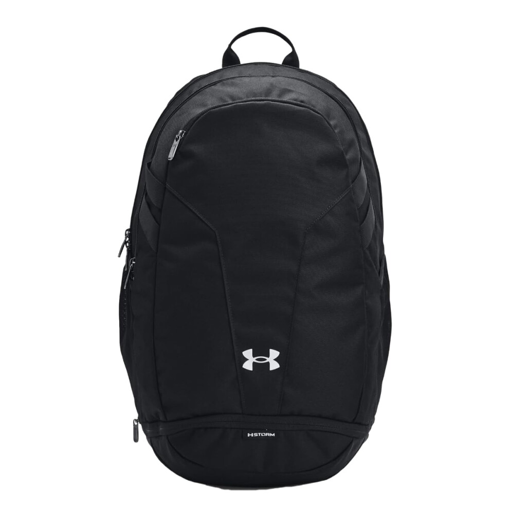 Under Armour Unisex Hustle 5.0 Team Backpack  (001) Black/Black/Metall