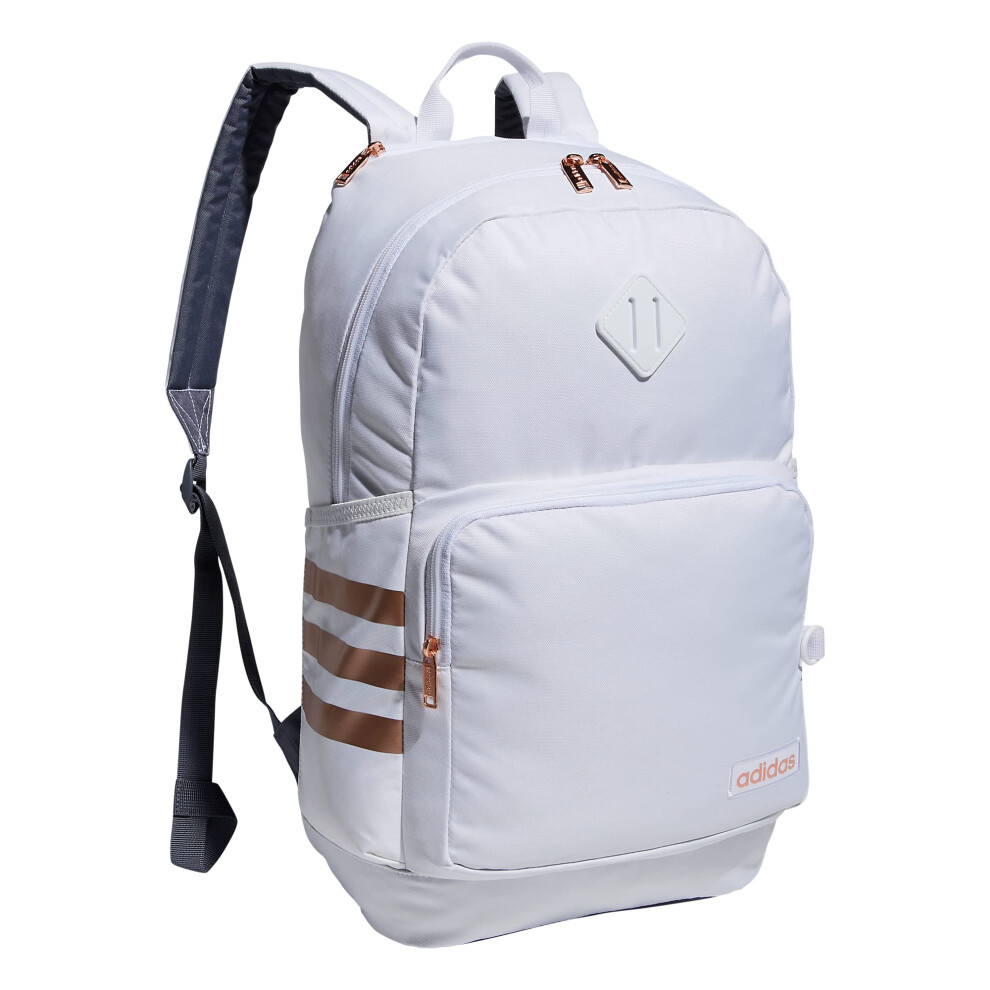 adidas Classic 3S 4 Backpack  White/Onix Grey/Rose Gold  One Size