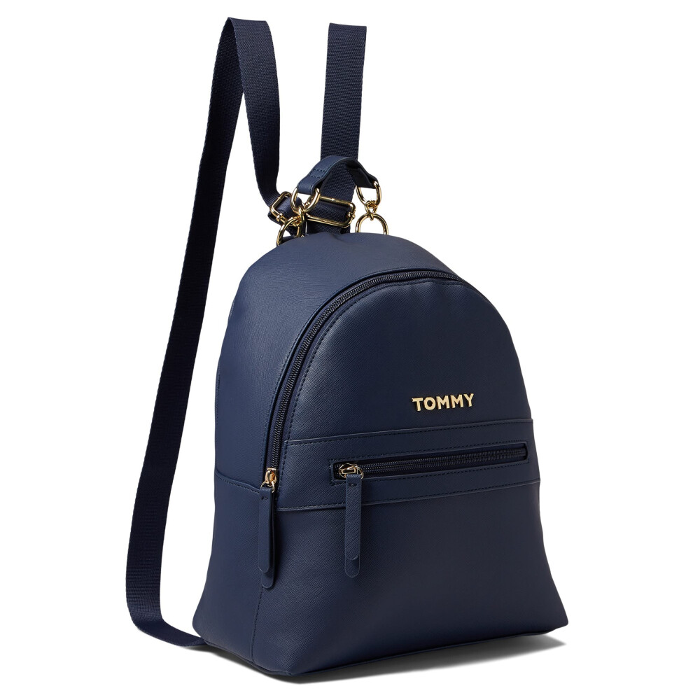 Tommy Hilfiger Kendall II Medium Dome Backpack Saffiano PVC Tommy Navy