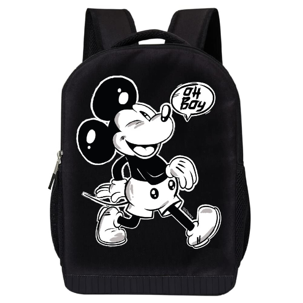 Disney Mickey Mouse Black Backpack for Kids and Adults - 17 Inch Air M