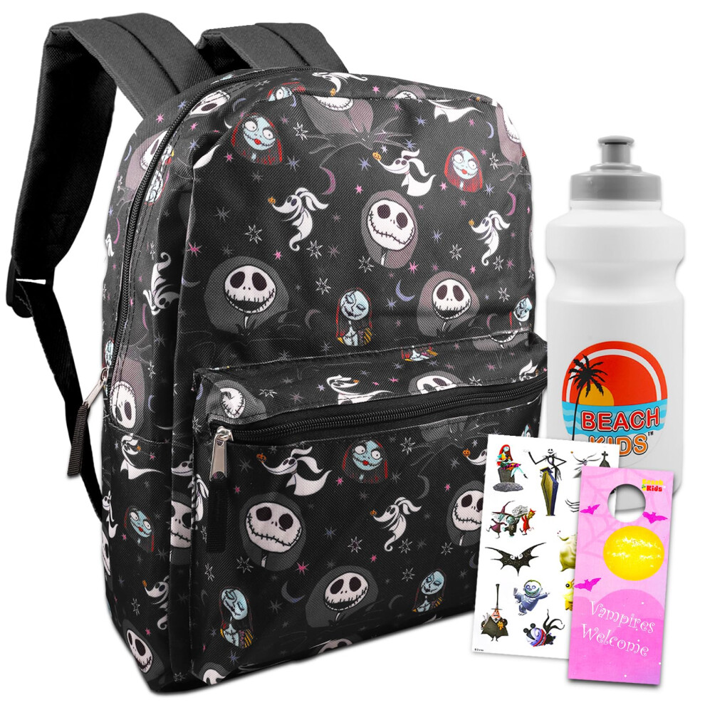 DISNEY Nightmare Before Christmas Backpack for Kids - Bundle with 16