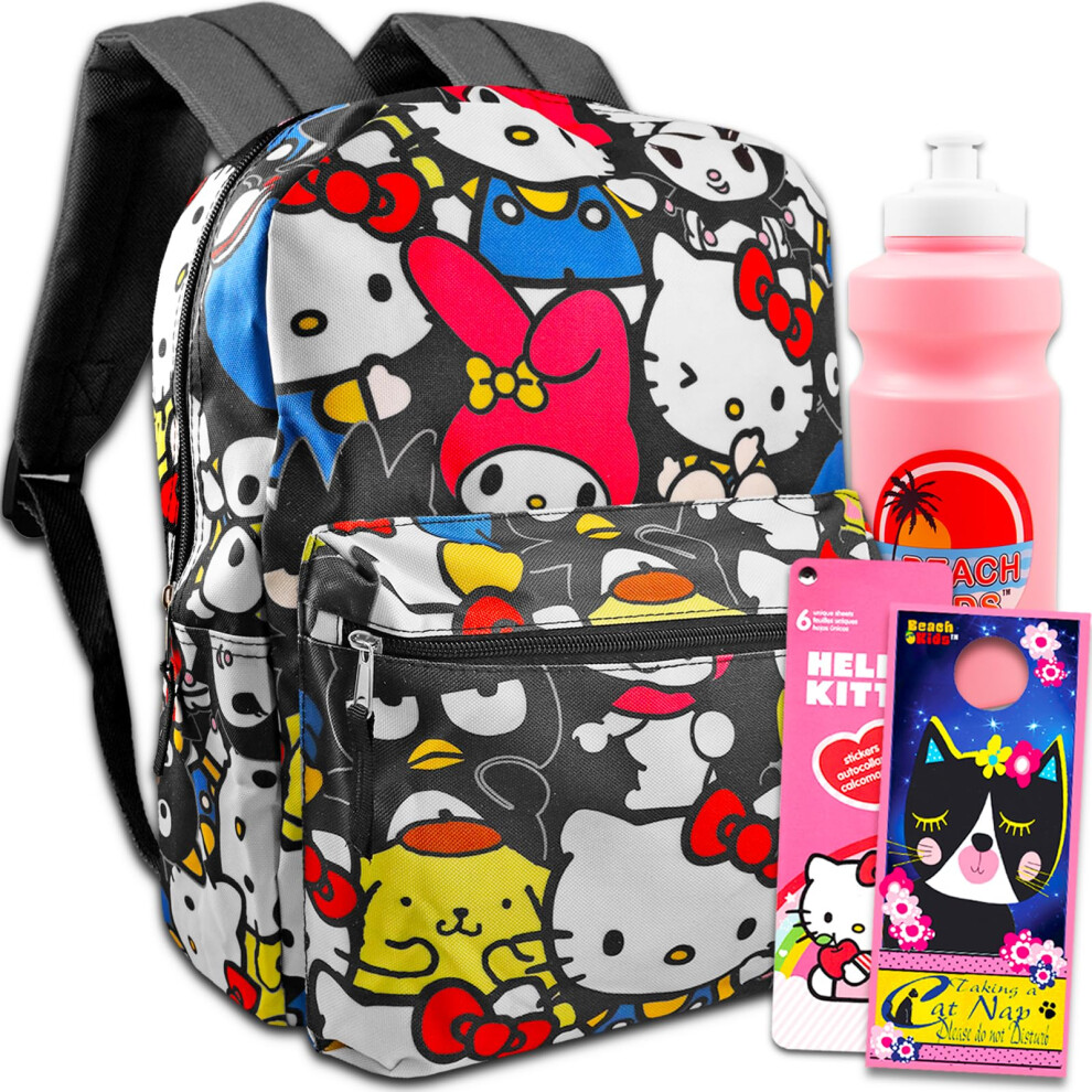 Hello Kitty and Friends Backpack for School - Bundle with 16  Hello Ki