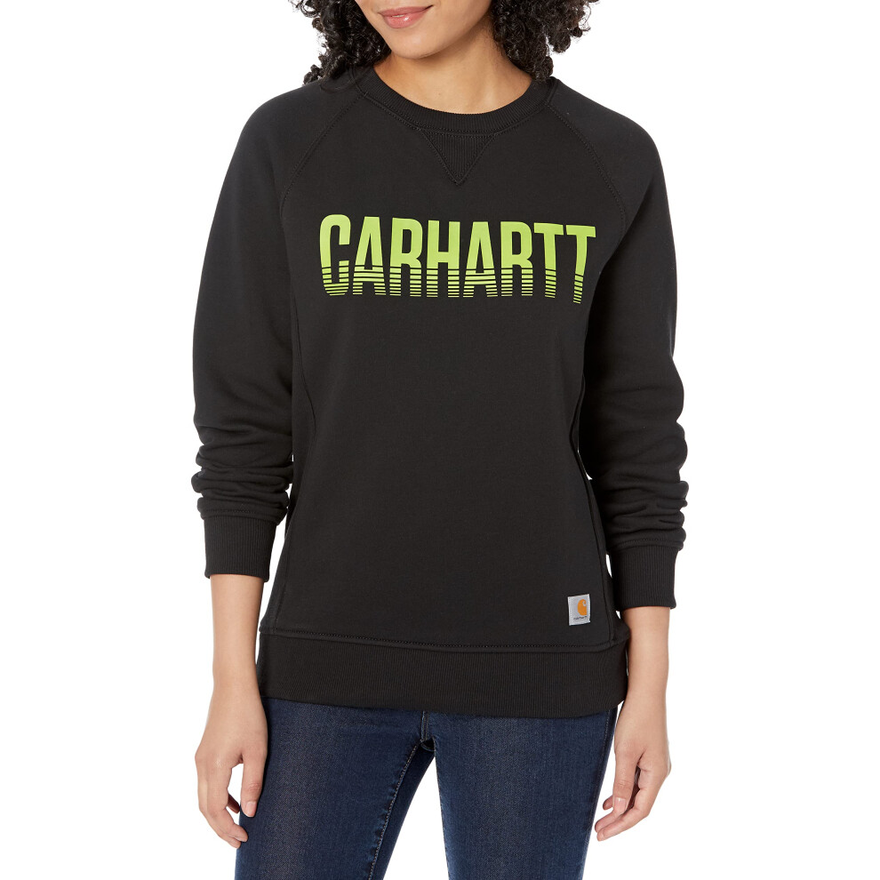 Carhartt womens Midweight Relaxed Fit Graphic Crew Neck Sweatshirt Swe