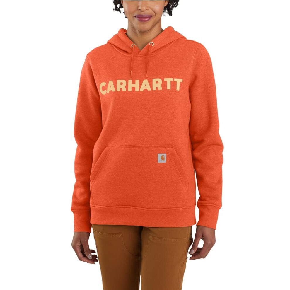 Carhartt Women's Relaxed Fit Midweight Logo Graphic Sweatshirt  Jasper