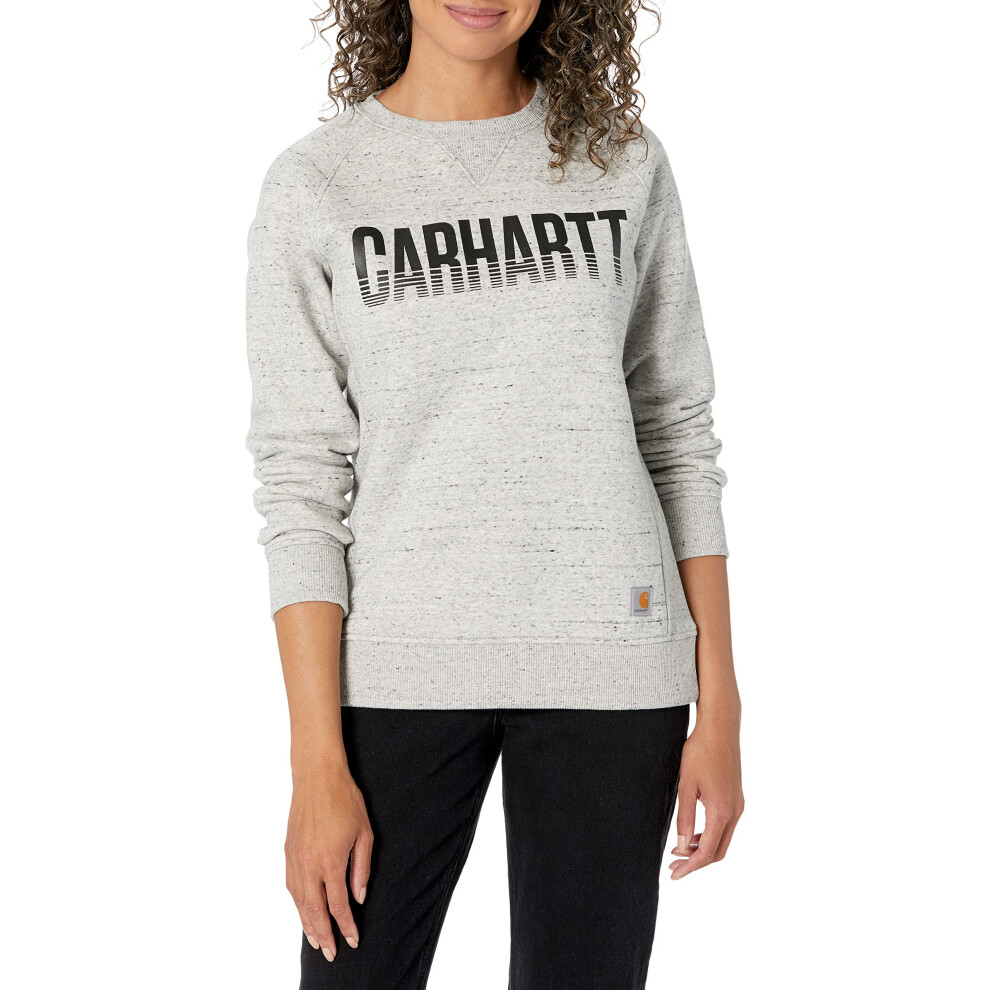 Carhartt womens Midweight Relaxed Fit Graphic Crew Neck Sweatshirt Swe