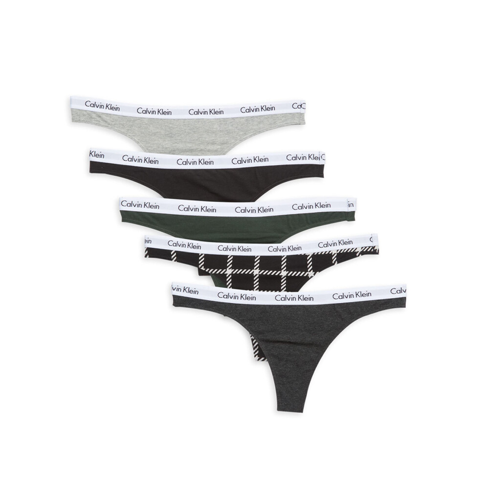 Calvin Klein Women`s Underwear Carousel Thong 5 Pack (B(QP2140-006)/G