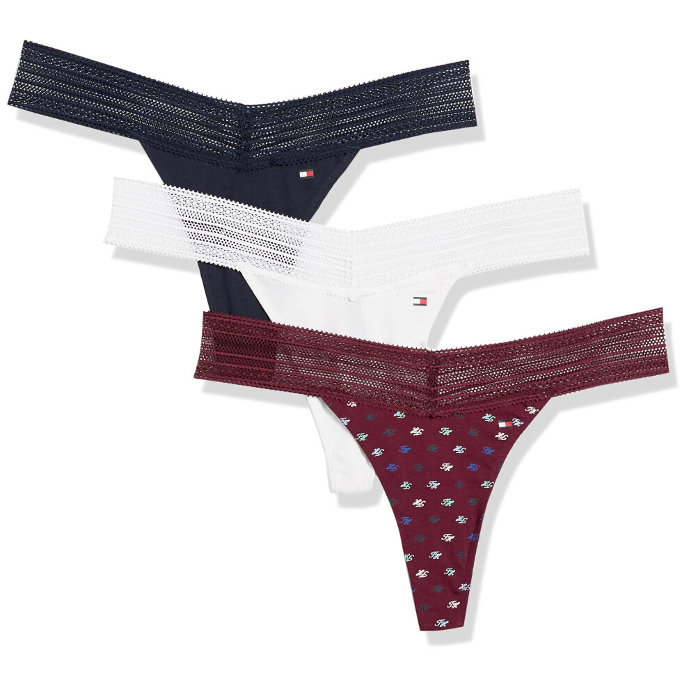 Tommy Hilfiger womens Cotton Fabric Underwear Panties  Multi-pack Thon