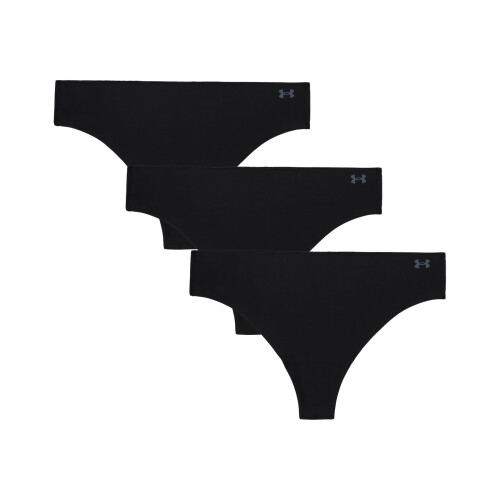 Under Armour Under Armour UA Pure Stretch No Show Thong - Solid 3Pk, Svart - Core, MD