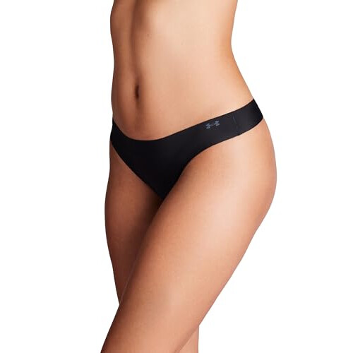 Under Armour Under Armour UA Pure Stretch No Show Thong - Solid 3Pk, Svart - Core, MD 2