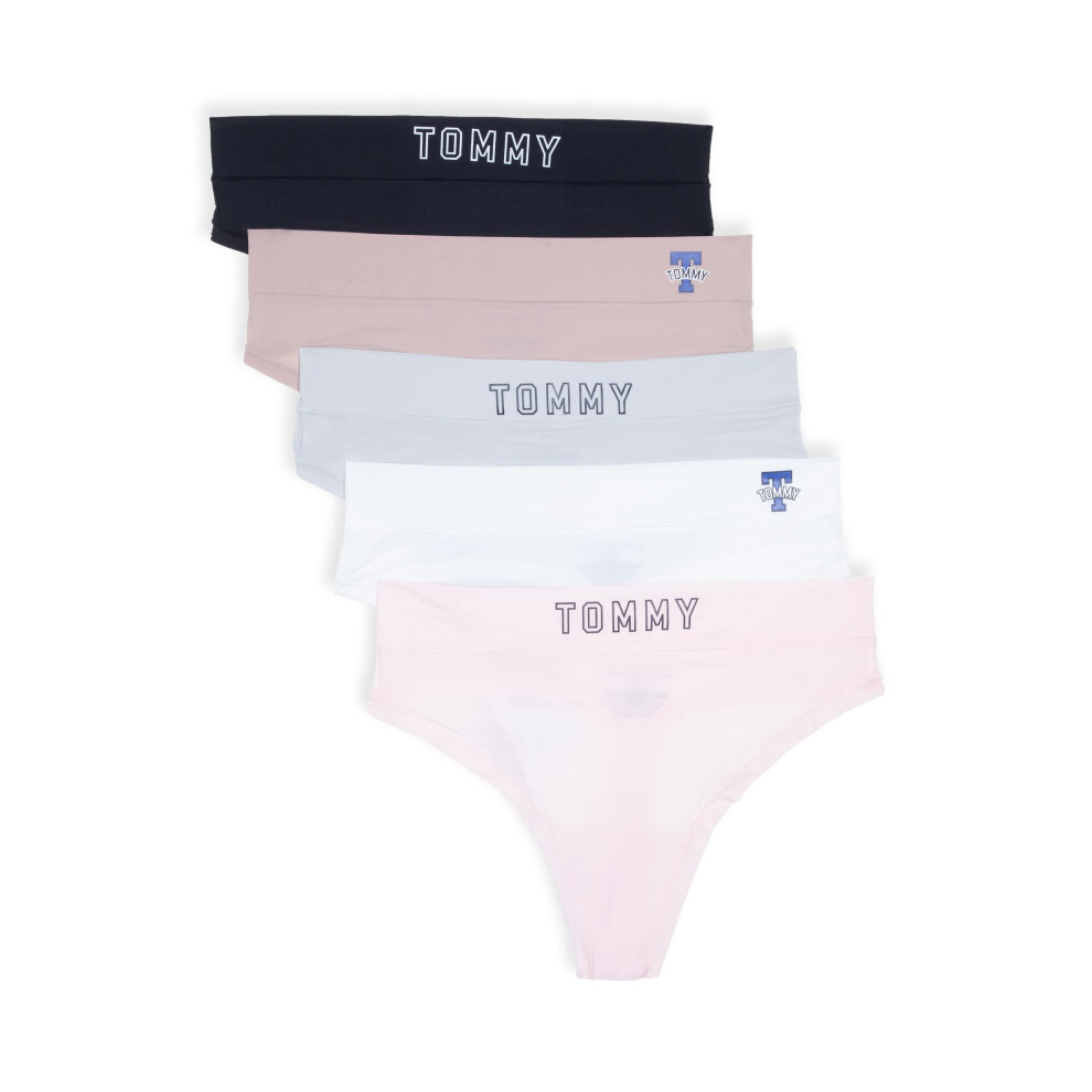 Tommy Hilfiger Women's Thong  5-Pack  BBD/BW/MC/BB/BK