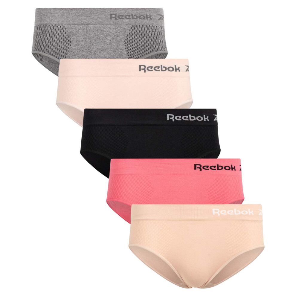 Reebok Women's Underwear Seamless Hipster Briefs (5 Pack)  Size Small