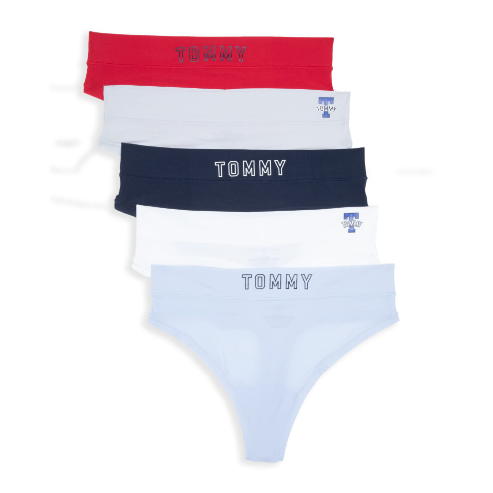 Tommy Hilfiger Women's Thong  5-Pack  HTR/BW/SC/MC/TR