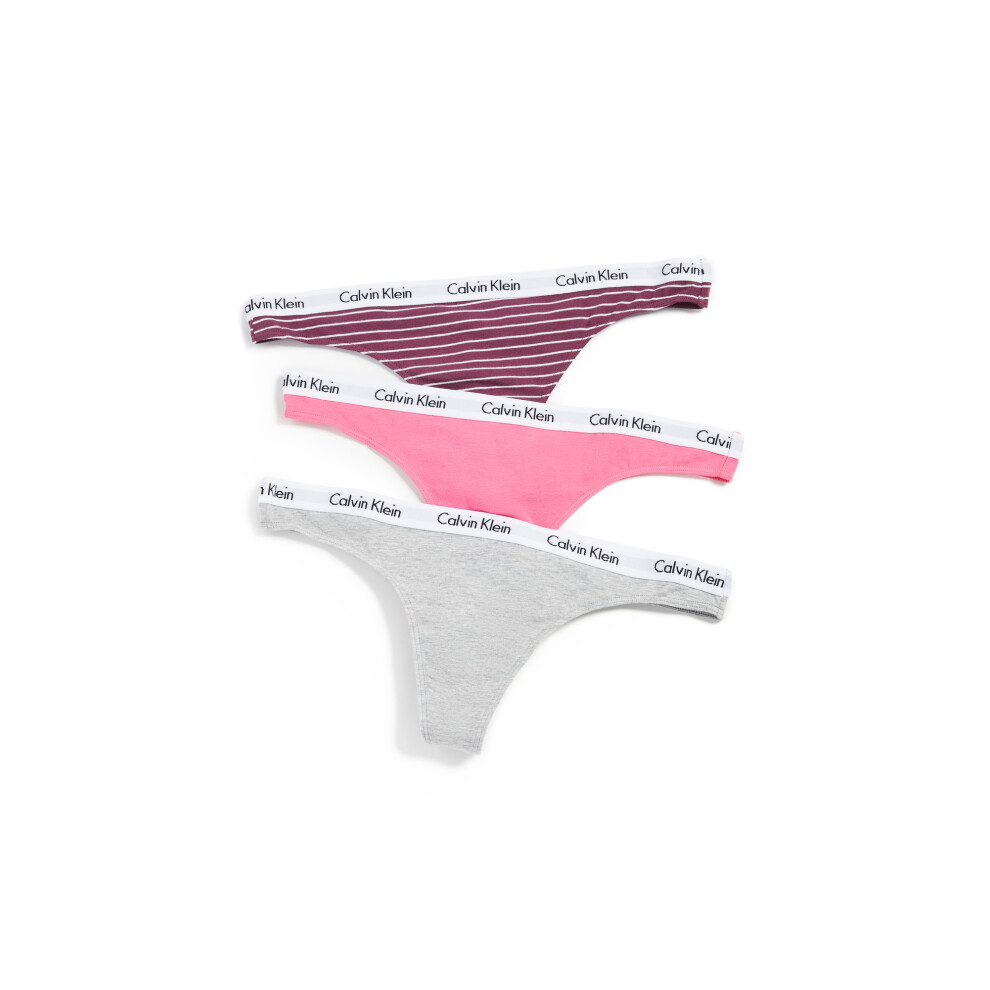 Calvin Klein Women's Carousel Logo Cotton Thong Panty  Feeder Stripe R