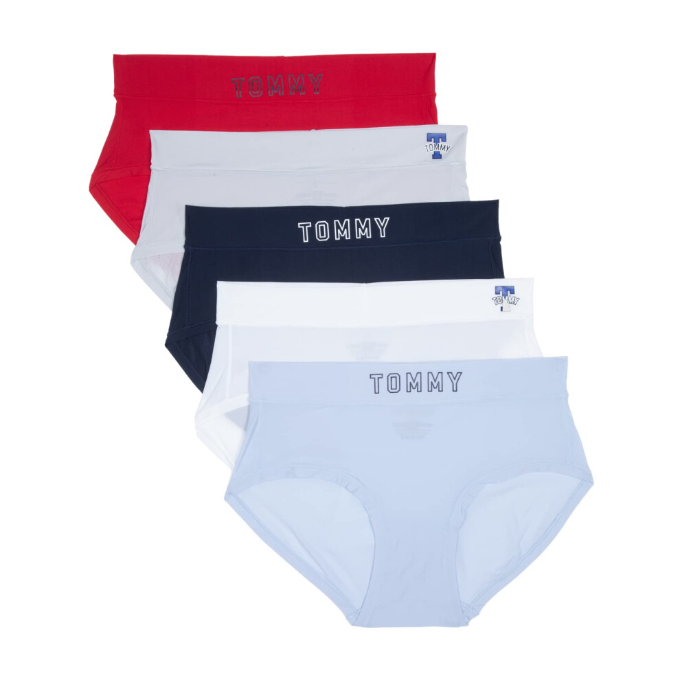 Tommy Hilfiger Women's Hipster  5-Pack  HTR/BW/SC/MC/TR  Medium